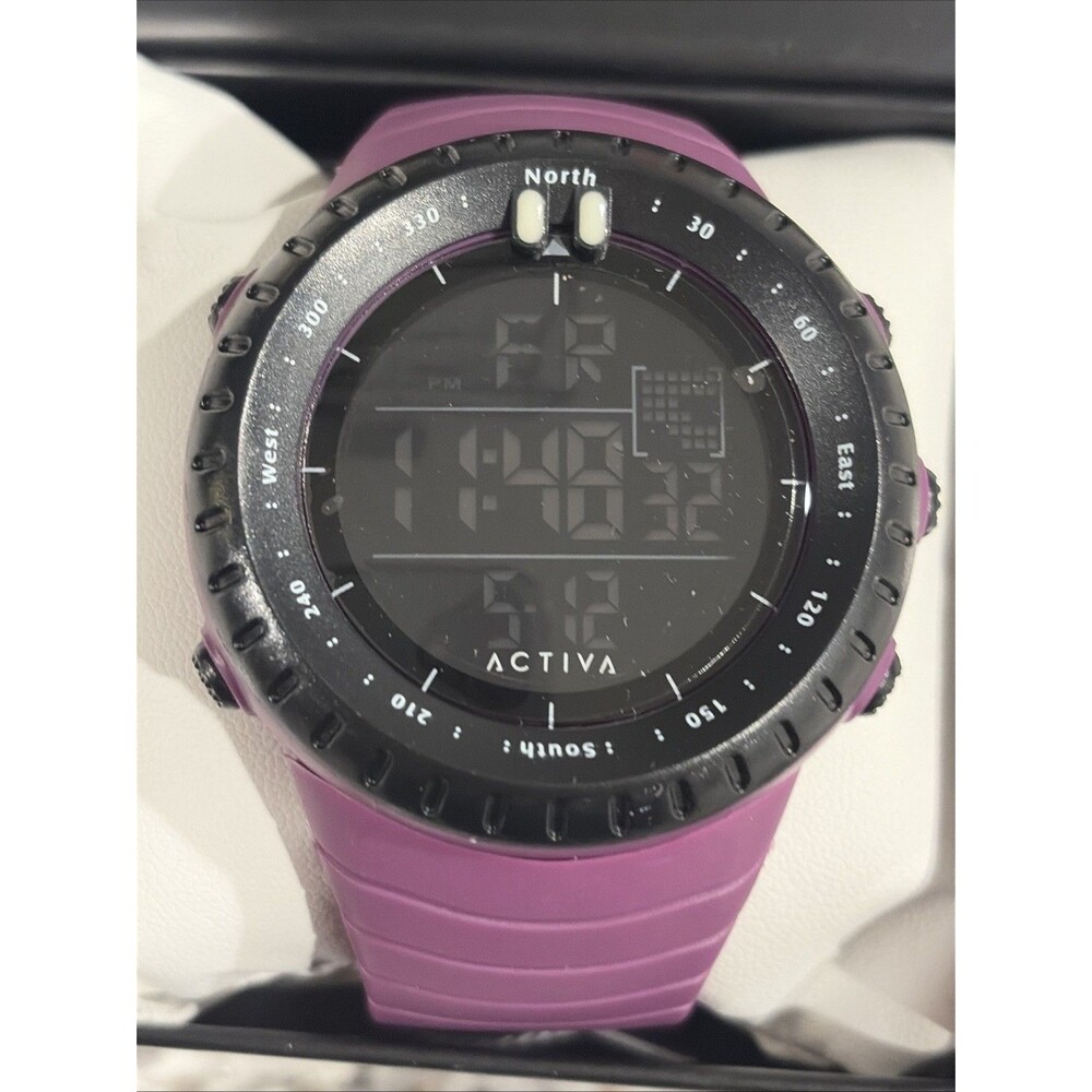 Activa Odyssey x Invicta Digital Watch 50mm Purple/Black ACW1237-008 New In Box